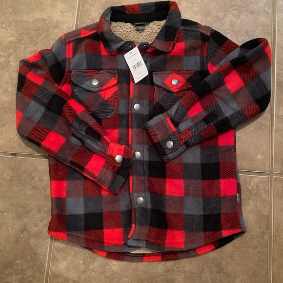 Other - Kids Red and Black Plaid Coat